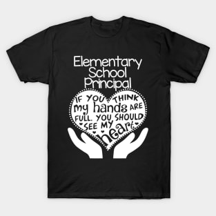 Elementary School Principal Heart T shirt Teacher Group Gift T-Shirt